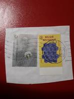 Gestempeld op fragment zegel uit 2021 en 2014, Enlèvement ou Envoi