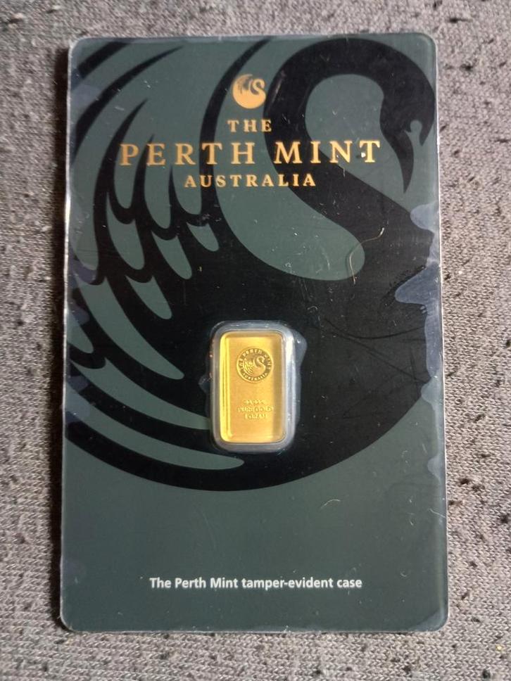 Goud 1 gram - The Perth Mint - Australia, Postzegels en Munten, Edelmetalen en Baren, Goud, Ophalen of Verzenden