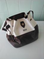 Handtas Leer Wit - Bruin AFHALING LEES BESCHRIJVING, Enlèvement, Utilisé, Autres couleurs, Sac à main