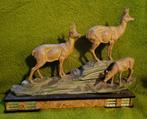 Herten op marmeren voet te koop., Antiek en Kunst, Antiek | Brons en Koper, Ophalen of Verzenden
