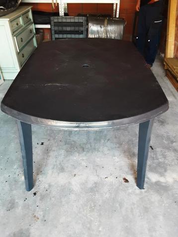 Tuintafel, Tuin en Terras, Tuintafels, Ophalen, Gebruikt, Ovaal, Kunststof