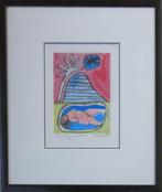 CORNEILLE / BAIGNEUSE / KLEURLITHO / 59x50cm / KADER / SIG, Ophalen of Verzenden