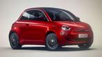 Fiat 500E e-500 42 kWh Red seulement 1400 km Prix tvac, Auto's, 4 zetels, Stof, Zwart, Cabriolet