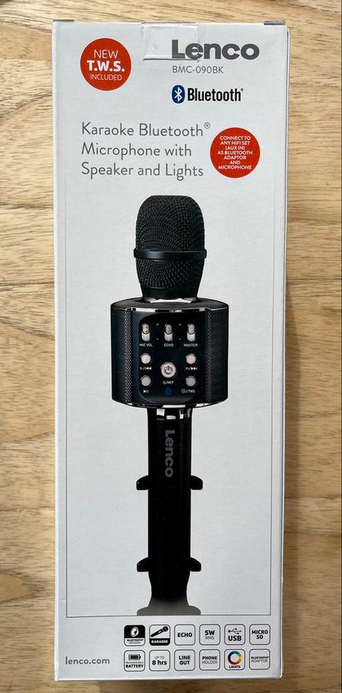 NIEUW Lenco karaoke Bluetooth microfoon, Muziek en Instrumenten, Microfoons, Nieuw, Ophalen