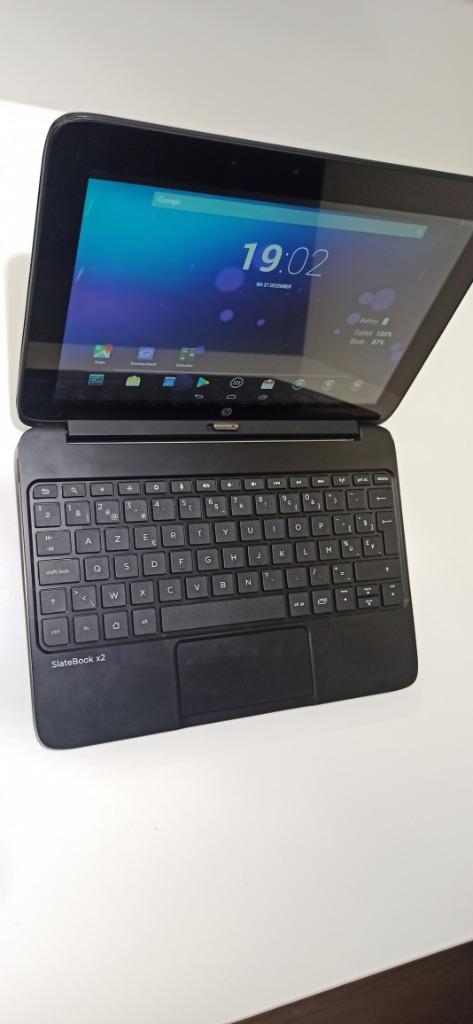 HP SlateBook X2 android tablet/laptop, Computers en Software, Chromebooks, Gebruikt, Azerty, Touchscreen, Ophalen