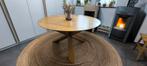 Table Circle Ethnicraft ronde chêne massif état impeccable, Ophalen, Zo goed als nieuw, Vijf personen of meer, Scandinave