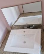 lavabo salle de bain + miroir neuf, Neuf, 25 à 50 cm, Lavabo ou Évier, Moins de 100 cm