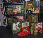 échange jouet 1930 bidon huile texaco 1930 plaque émaillée, Collections, Enlèvement ou Envoi, Utilisé, Panneau publicitaire