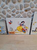 9 retro plaatjes van het sprookje Disney Sneeuwwitje, Ophalen of Verzenden, Sneeuwwitje of Doornroosje, Gebruikt, Plaatje of Poster