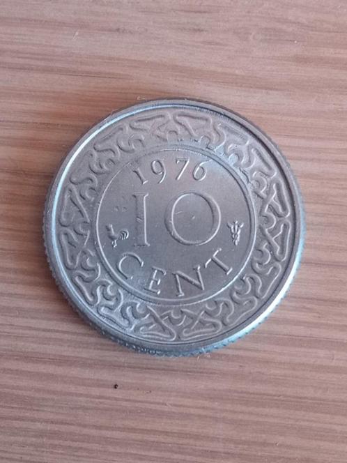 SURINAME 10 Cents 1976, Postzegels en Munten, Munten | Amerika, Losse munt, Zuid-Amerika, Ophalen of Verzenden
