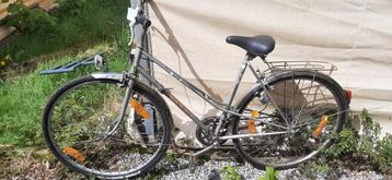 Grijze stadsfiets PEUGEOT (10 versnellingen) - Dame