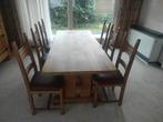 Massieve tafel met 6 stoelen, Huis en Inrichting, Ophalen, Gebruikt
