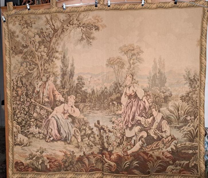 klassiek en romantisch tegelijk gobelin-wandtapijt, Antiek en Kunst, Antiek | Tapijten, Tafelkleden en Textiel, Ophalen