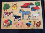 Houten inlegpuzzel, boerderijpuzzel, Ophalen of Verzenden, Zo goed als nieuw