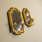 Set van 2 vintage 'gouden' wandlampen DEKNUDT, Antiek en Kunst, Ophalen of Verzenden