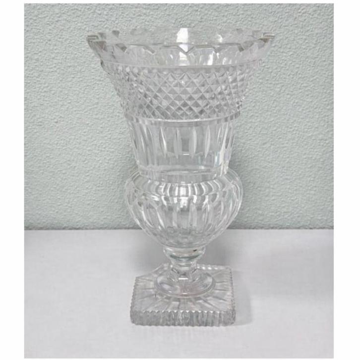 Grote kristal kristallen antieke antiek bloemen vaas helder, Antiek en Kunst, Antiek | Vazen, Ophalen of Verzenden