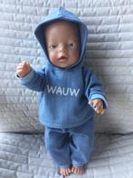 131. Babyborn: Nieuwe blauwe jogging “wauw”, Ophalen of Verzenden, Nieuw, Babypop