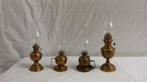4 kleine, oude lampe belge,L&B-met glas-zie omschrijving, Antiek en Kunst, Antiek | Verlichting, Ophalen