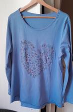 Prachtig T-shirt met hart large., Kleding | Dames, T-shirts, Made in Italy, Blauw, Maat 42/44 (L), Ophalen of Verzenden