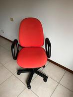 Chaise de bureau avec accoudoirs, Ergonomique, Comme neuf, Rouge, Chaise de bureau
