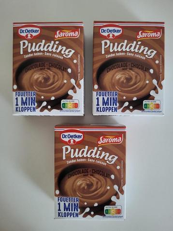 3x dr. oetker saroma pudding chocolade klaar in 1 minuut beschikbaar voor biedingen