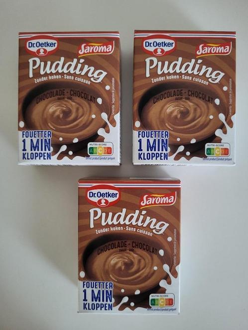 3x dr. oetker saroma pudding chocolade klaar in 1 minuut, Diversen, Levensmiddelen, Ophalen of Verzenden