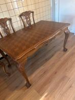 Vintage Queen Ann mooie eettafel met 4 stoelen, Enlèvement