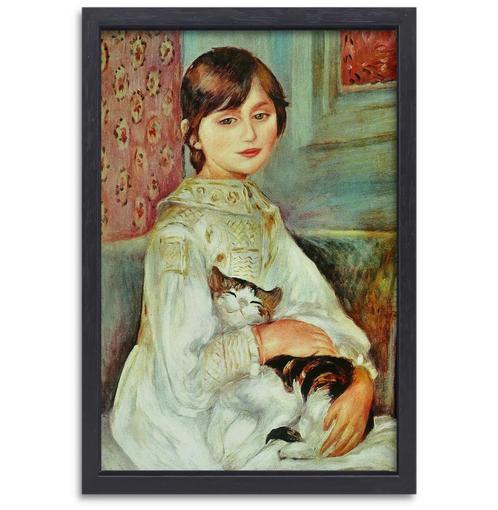 Julie Manet avec chat - Pierre-Auguste Renoir toile + fil à, Maison & Meubles, Accessoires pour la Maison | Peintures, Dessins & Photos