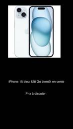 iPhone 15 128 go bleu, Telecommunicatie, Mobiele telefoons | Apple iPhone, Ophalen, 128 GB, IPhone 15, Blauw