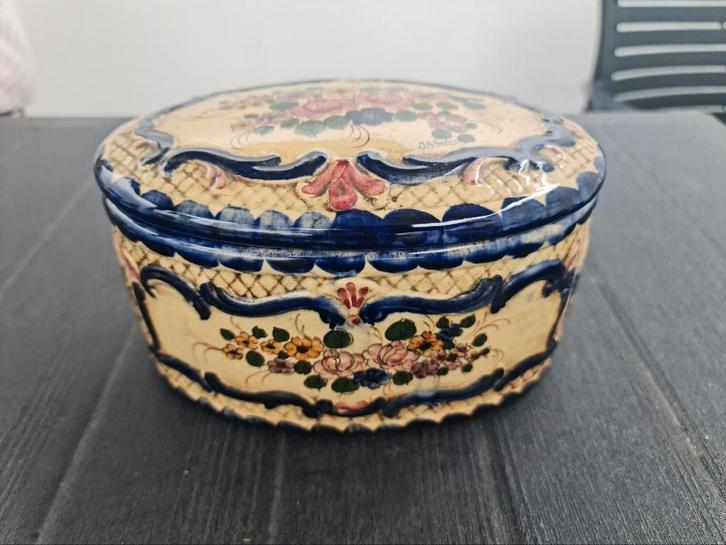 Antieke sierpot / Faiencerie de jemappes keramiek, Antiek en Kunst, Antiek | Schalen, Ophalen of Verzenden