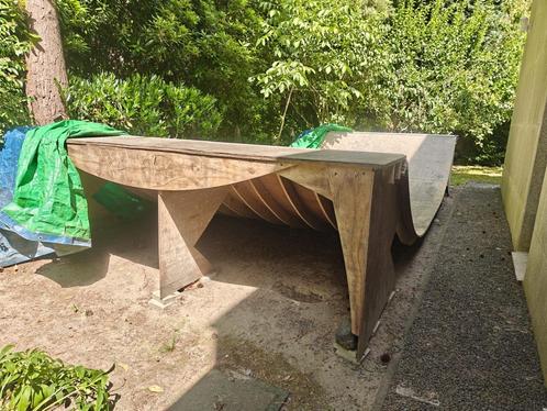 Halfpipe Skateramp + Regenzeil, Sport en Fitness, Skateboarden, Gebruikt, Overige typen, Ophalen