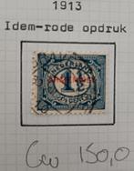 Dienstzegels 1913 rode opdruk armenwet 1,5 cent, Postzegels en Munten, Postzegels | Nederland, Ophalen of Verzenden