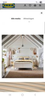 Ikea Hemnes bed met nachtkastjes, Huis en Inrichting, Ophalen, Gebruikt, Wit, Tweepersoons