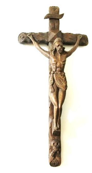 Groot Kruis Crucifix Religie handgesneden 70 H🙏💑🤗😃👌 beschikbaar voor biedingen