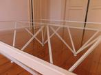 Italiaans design '80 glazen salontafel, Huis en Inrichting, Ophalen, Gebruikt, 50 tot 100 cm, Design