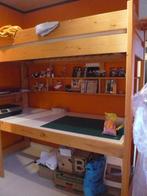 Grand lit mezzanine avec bureau, Huis en Inrichting, Slaapkamer | Stapelbedden en Hoogslapers, Ophalen, Gebruikt, Hoogslaper, Eenpersoons