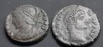 Munten - Romeins - 2 stuks Gloria Exercitus, Ophalen of Verzenden, Munten