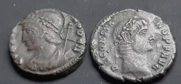 Munten - Romeins - 2 stuks Gloria Exercitus beschikbaar voor biedingen