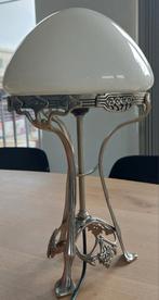 Lampe de table en métal argenté, Antiquités & Art, Enlèvement