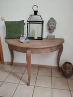 Console met halve maan in massief eikenhout, Ophalen, Zo goed als nieuw