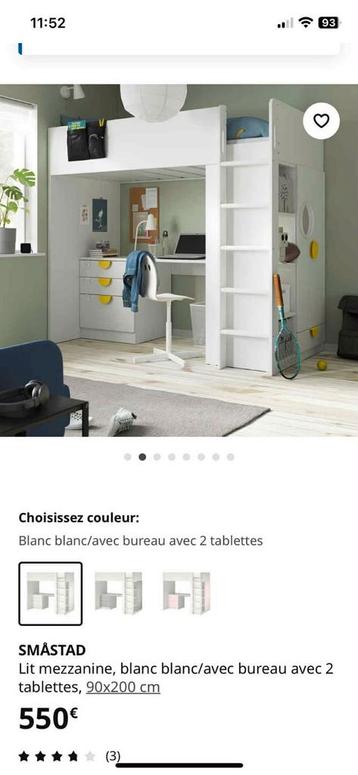 Lit mezzanine smastad de chez Ikea, lit en très bon état, co beschikbaar voor biedingen