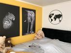 Inrichting slaapkamer zwart thema wilde dieren, Huis en Inrichting, Woonaccessoires | Wanddecoraties, Ophalen, Zo goed als nieuw