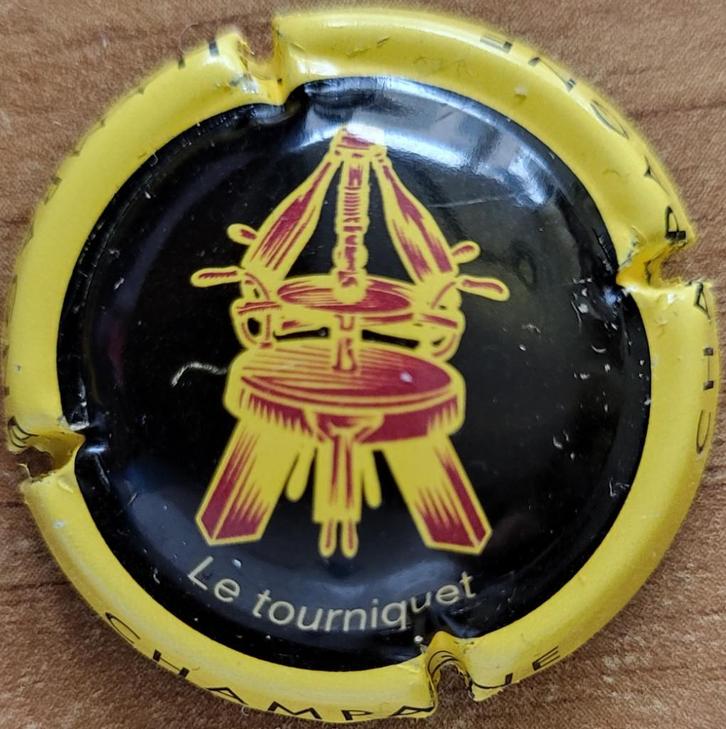 Capsule Champagne de VIGNERONS noir & jaune nr.727L, Verzamelen, Wijnen, Nieuw, Champagne, Frankrijk, Ophalen of Verzenden