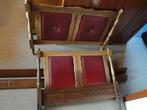 Vintage eikenhouten eenpersoonsbed, Huis en Inrichting, Slaapkamer | Bedden, Ophalen, Gebruikt, Eenpersoons, Rood