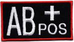 Bloedgroep AB+ Positief stoffen opstrijk patch embleem, Verzenden, Nieuw