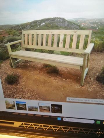Houten tuinbank beschikbaar voor biedingen