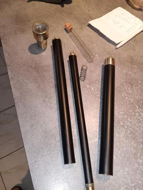 Prachtige wandelstok. kompas en fles 88 cm, Diversen, Wandelstokken