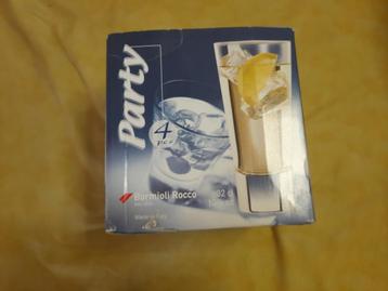set van 4 splinternieuwe party glazen Bormiolie Rocco 32cl beschikbaar voor biedingen