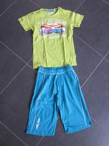 blauw-groen zomerpyjama met keverbusjes beschikbaar voor biedingen