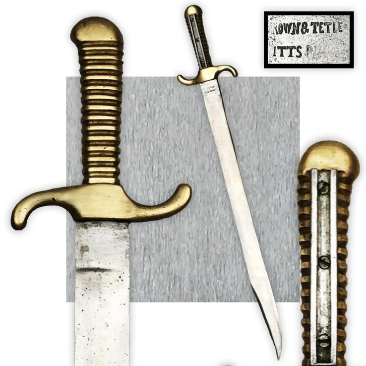 🚨ZELDZAAM: SABER BAIONETTE USA AMERICAN „TURNER” BRUIN, Verzamelen, Militaria | Algemeen, Landmacht, Zwaard of Sabel, Verzenden